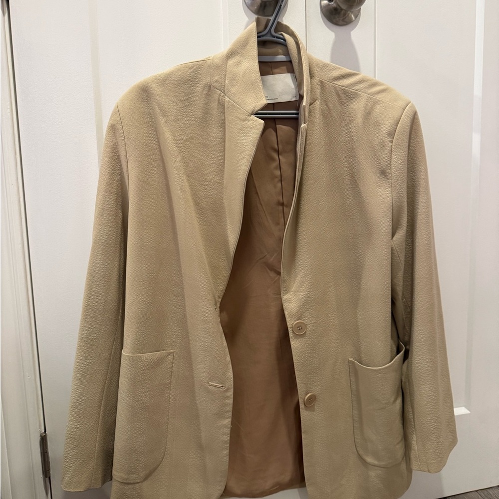 OAK + FORT Light Tan Blazer Jacket